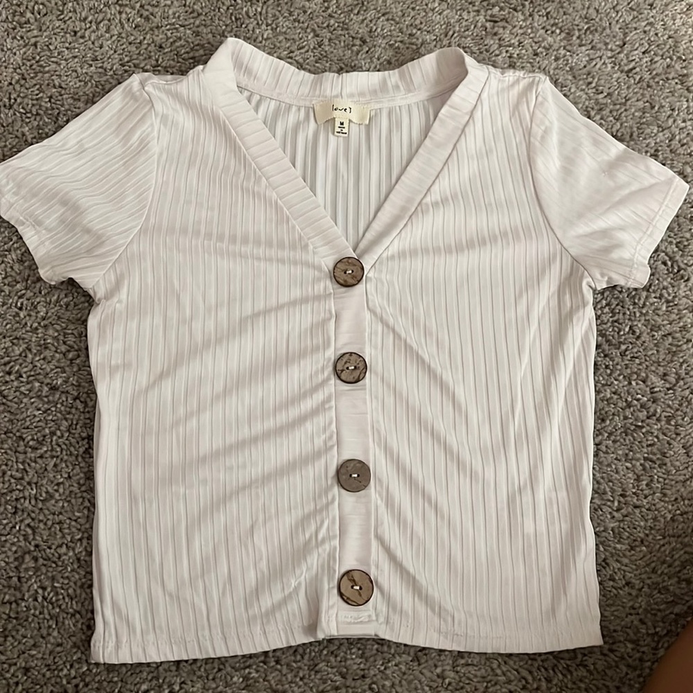 Love j white crop top